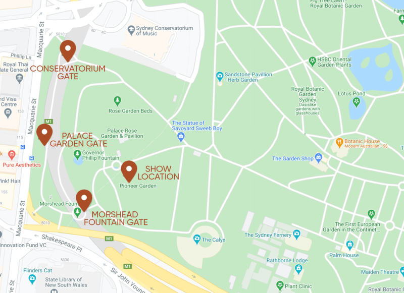 Map for Royal Botanic Garden Sydney - The Pioneer Garden